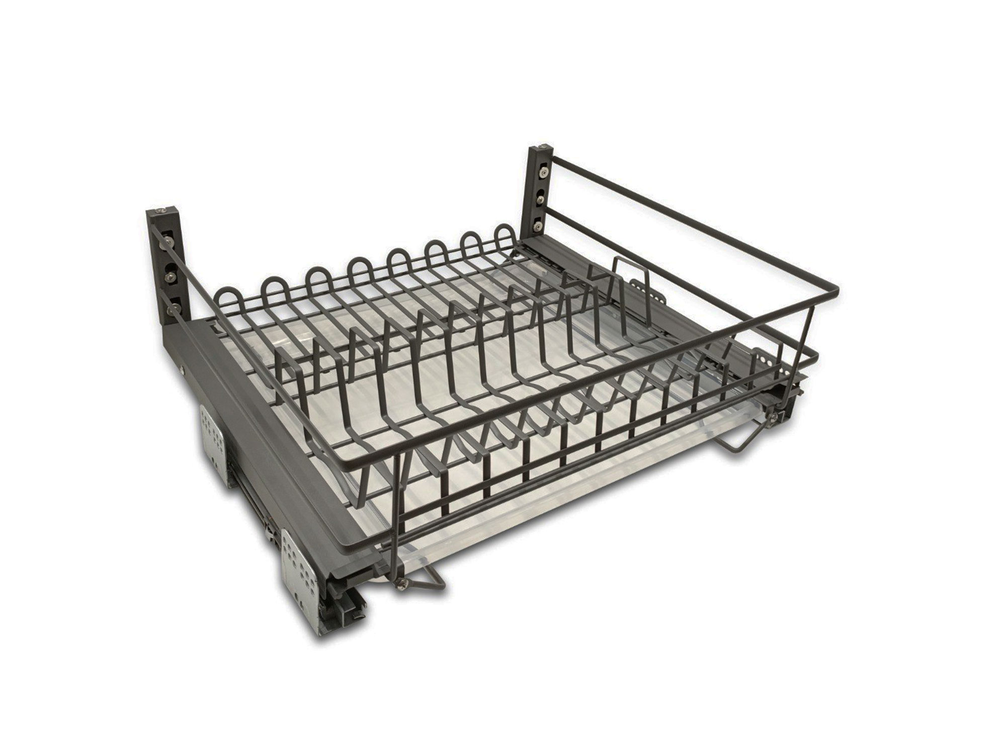 Корзина-посудосушитель выдвижная EVA Dark Side, в базу 600, плав.закрывание, графит 4162