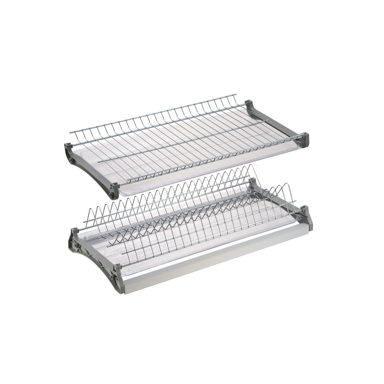 КДМ Посудосушитель двухуровневый нержавеющая сталь 700мм 1211