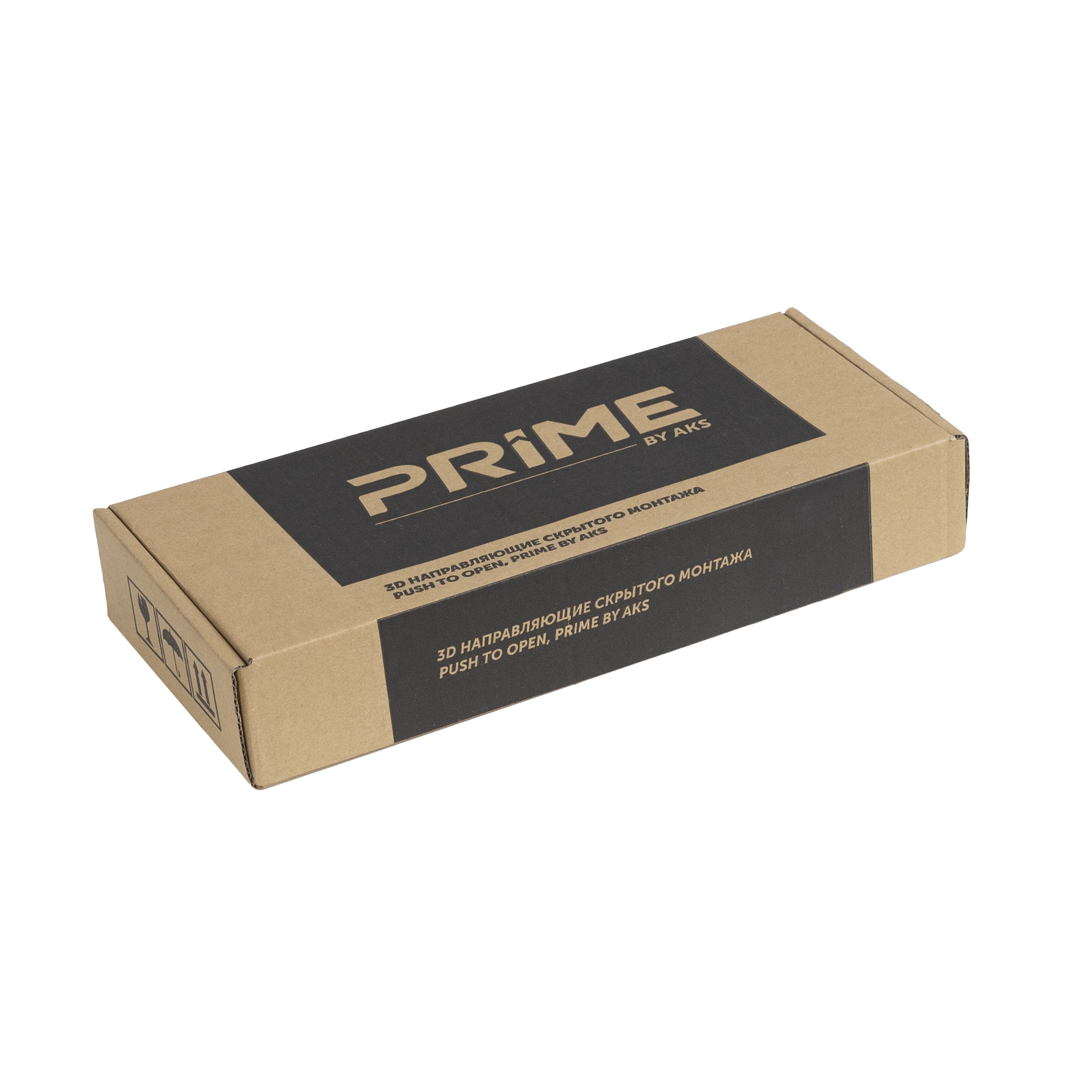 Направляющая скрытого монтажа L-350 push to open с замками PRIME by AKS 3D полное выдвиже 113659 — изображение 2