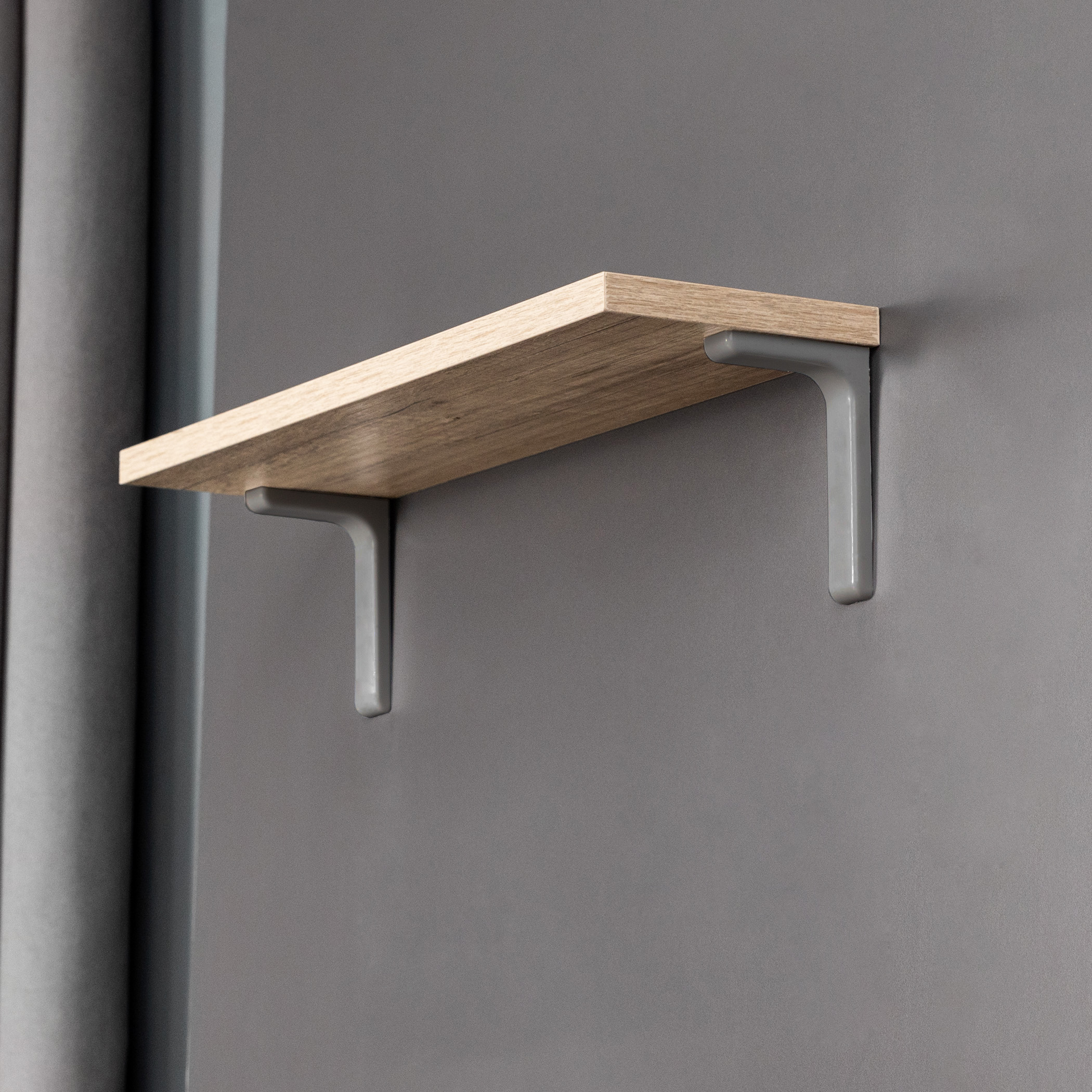 Полкодержатель-регоменсоль 12см (1кпл=2шт), серый, AKS 19204 — изображение 3