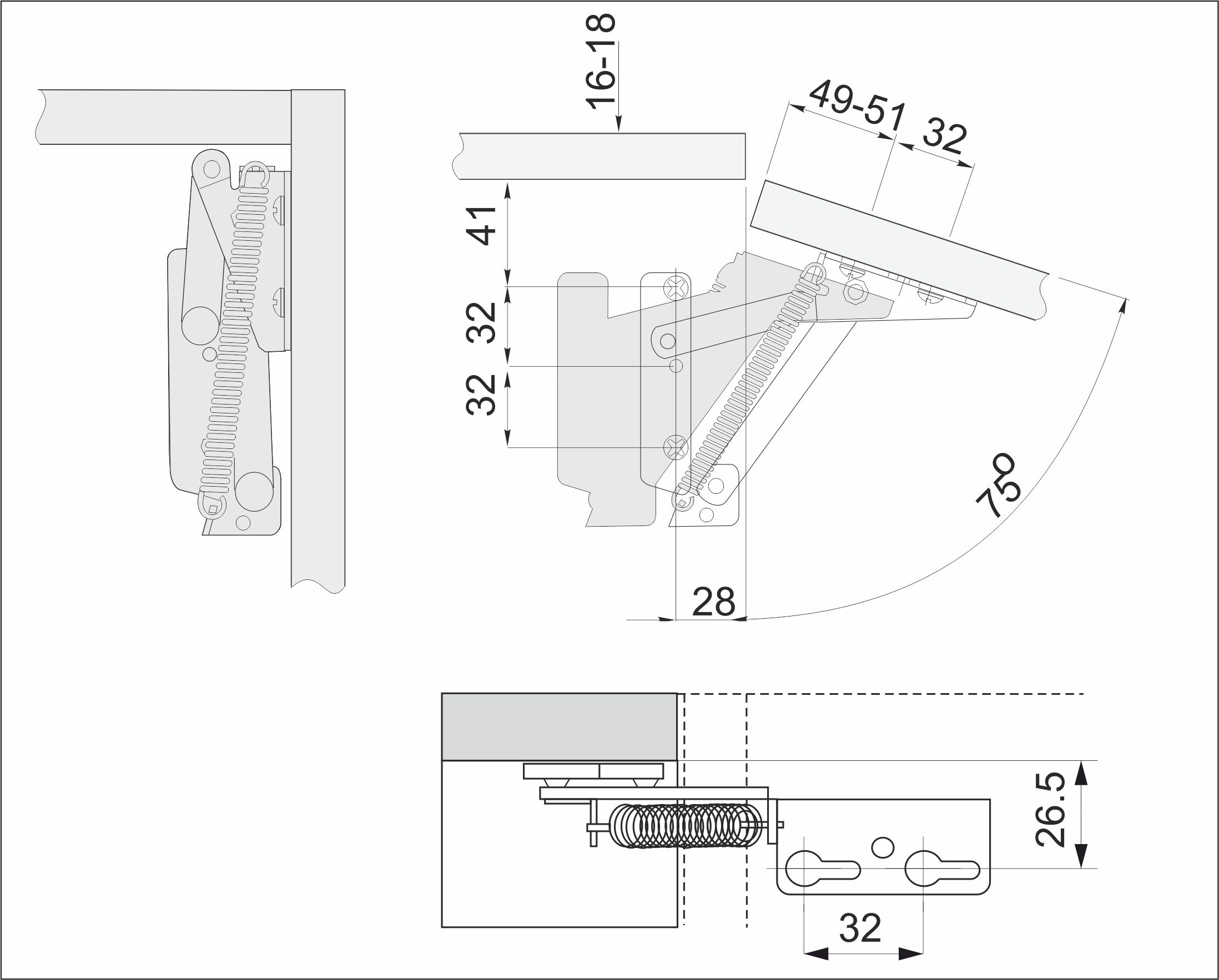Подъемный механизм верхний AKS JUNIOR 13321 — изображение 2