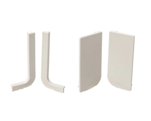 Торц. заглуш.(открытых и сплошных 4 части) Г-образ. проф. Gola FIRMAX, пластик, белый FRM9200.06.W