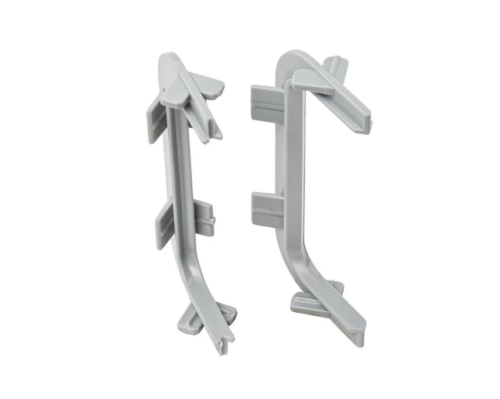 Углы 90° (внешн.+внутрен.) П-образ. профиля  Gola FIRMAX(2 части), пластик, серый FRM9201.07