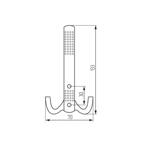 Крючок H5531E AL 3-х рожковый, матовый хром 973521