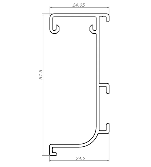 GOLA FIRMAX L-образный для нижних баз с пазом д/светоди ленты, L=4200mm, золото браш FRM9200.GB.LED — изображение 2