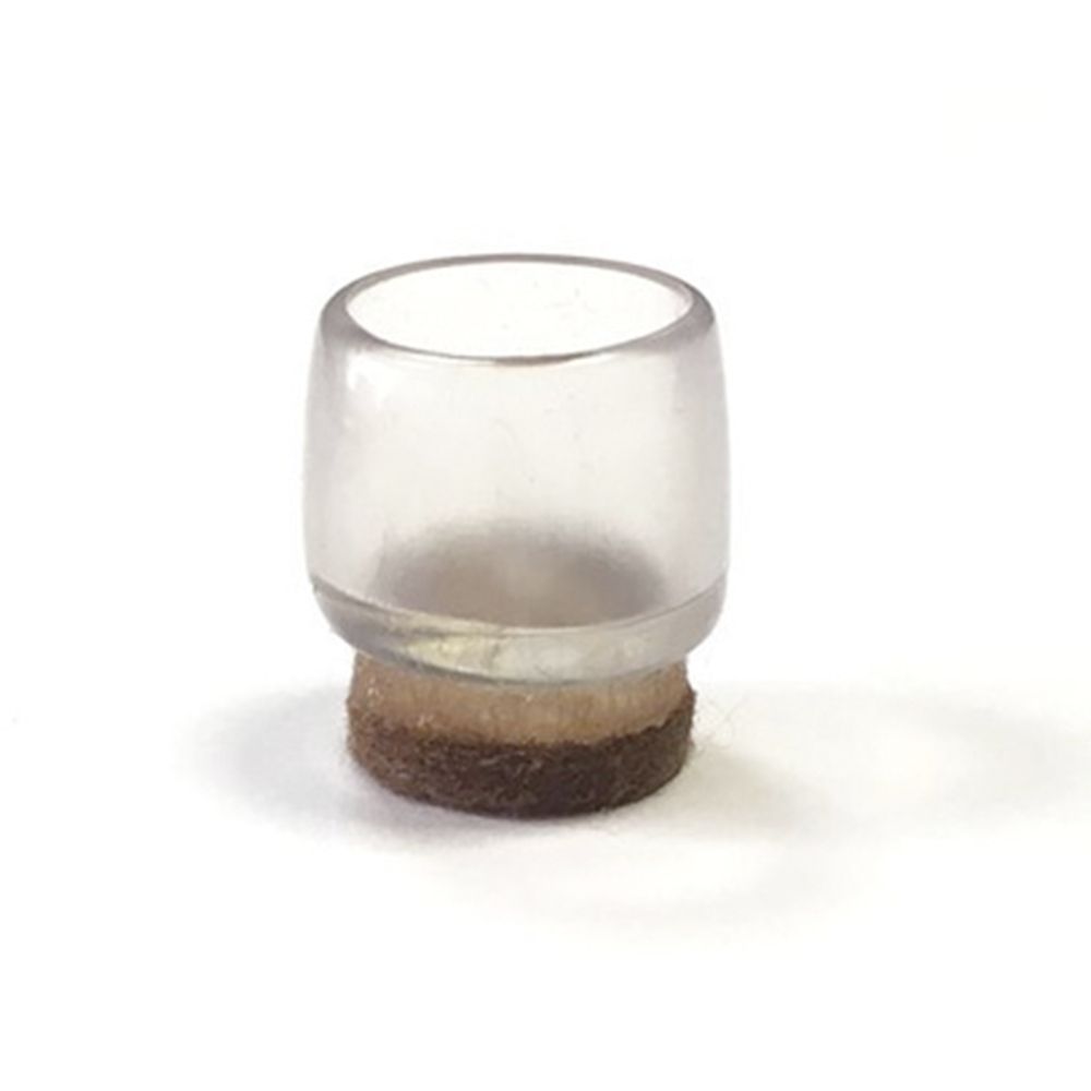 Подпятник для трубы D20 прозрачный с фетровой базой 13543 — изображение 2