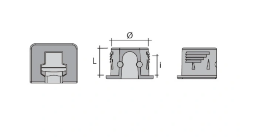 Полкодержатель D15х10,5 мм, белый SI20PB
