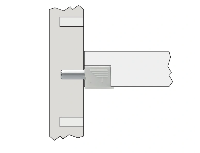 Полкодержатель D15х10,5 мм, белый SI20PB — изображение 2