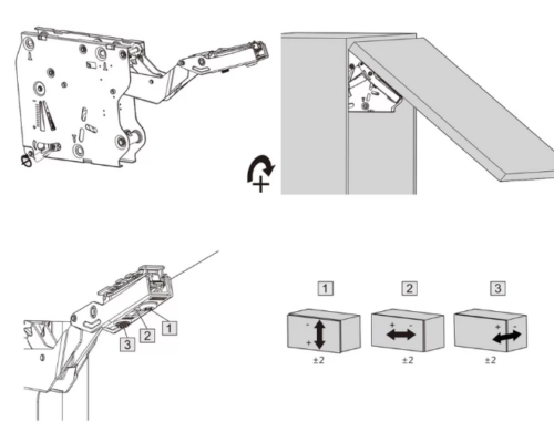 TOP STAY SQ  NEW серый для откидных фасадов, индекс 960-2350, DTCSQ02.043 17397