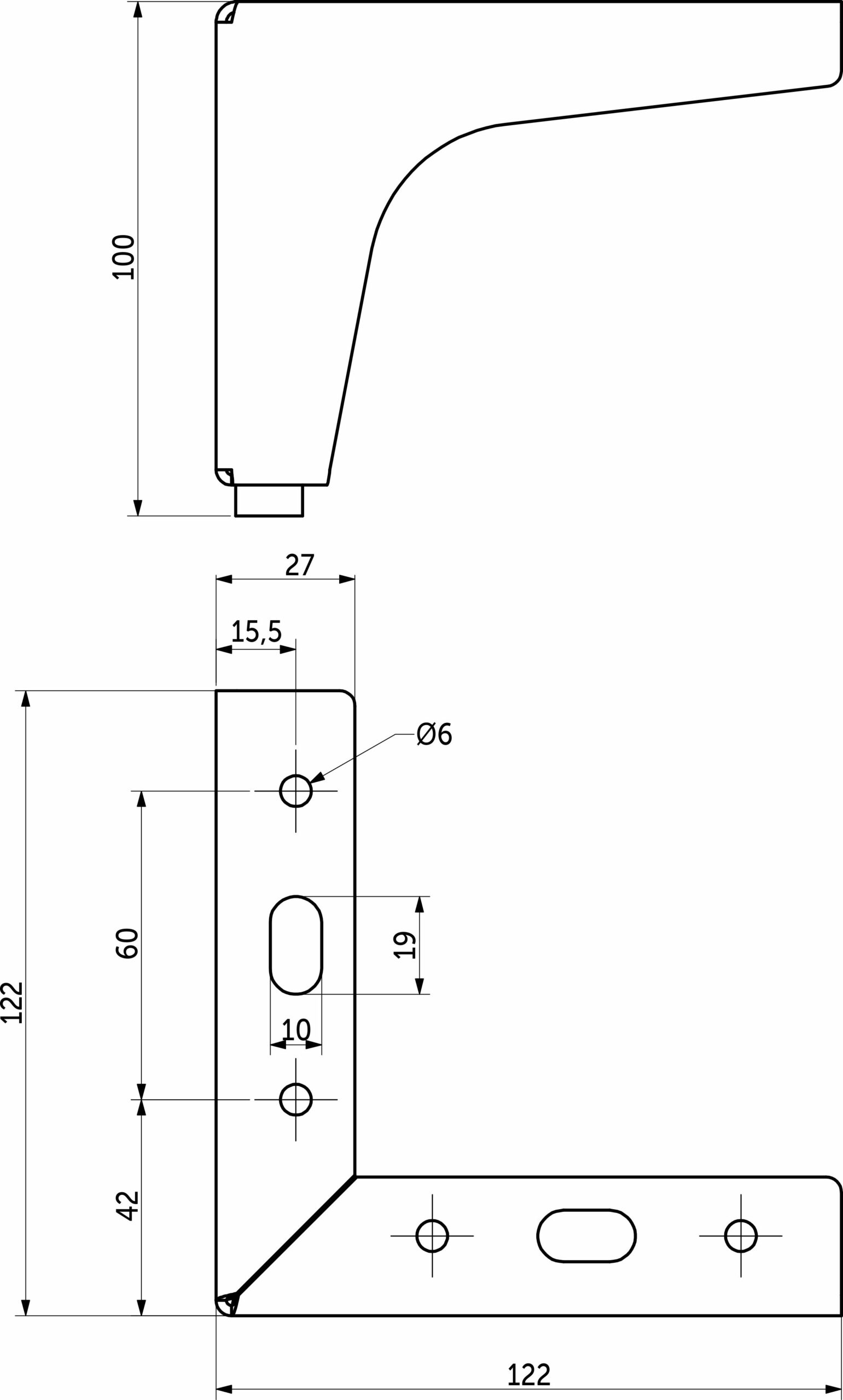 Опора меб. мет. h100 угловая черный GRIDLI 114020 — изображение 5
