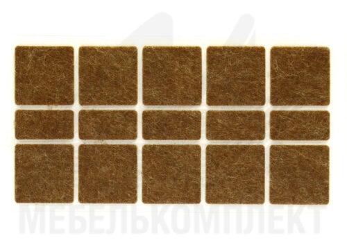 Подпятник фетровый  40*40/20*40 мм коричневый (на листе-10/5) 091016