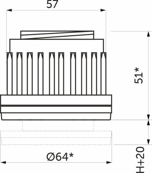 Заглушка на трубу d60, черный AKS 16070