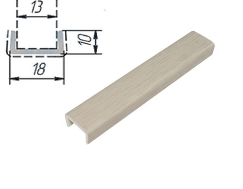 Торцевая загл. Дуб капучино (Лен) 95мм 142607