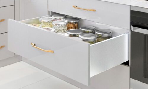 Выдвижной ящик AXIS PRO L-450 мм, средний H-120 мм, белый 17634