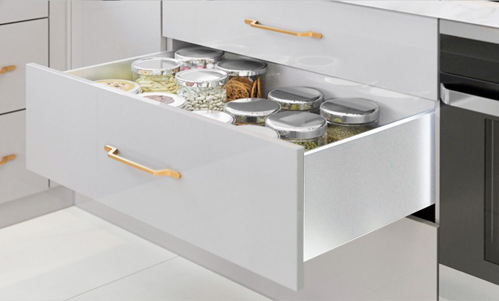 Выдвижной ящик AXIS PRO L-450 мм, средний H-120 мм, белый 17634