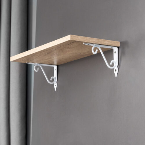 Полкодержатель мет. MELODY 190*140, белый AKS 59122