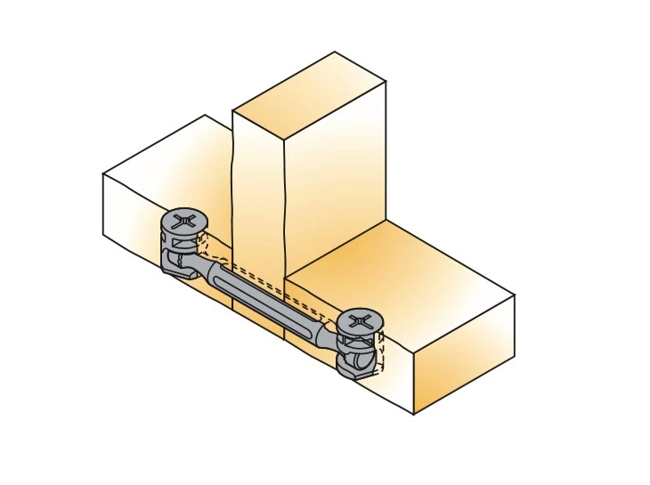 Дюбель мебельный двойной без кольца Titus System 5 длина 83,4 мм. 005858-883-300 — изображение 3