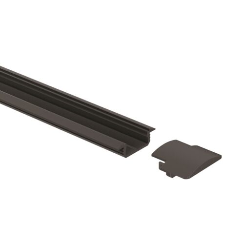 LUMINO Заглушка профиля LED врезного с отверстием пластмасса черная TR19.0031.05.061 16564