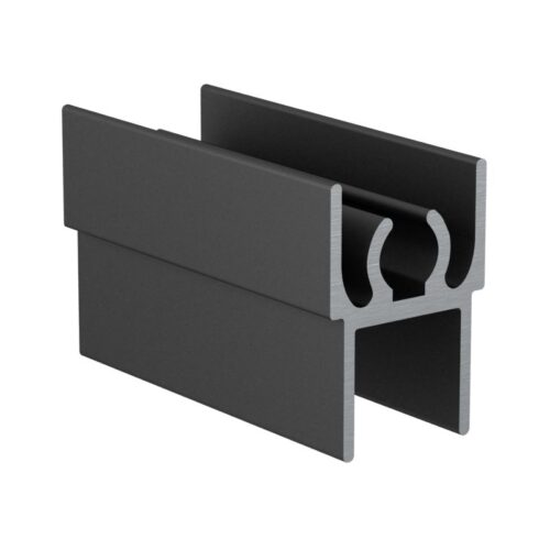 Профиль горизонтальный верх АВД-0607 черный муар Ral 9005 1 метр 1042 (кратно 1,5м)