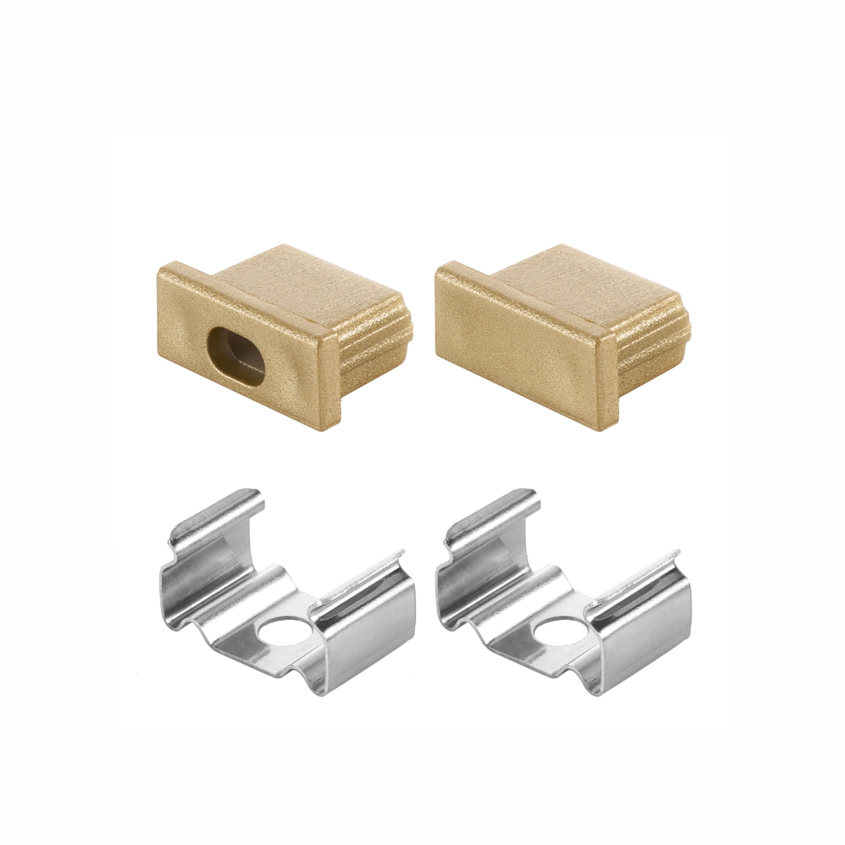 Профиль врезной LR37-MCH 22*6*2000 алюм. в комп. с мат. экраном,2 загл. и 2 крепежа, шампань 26554 — изображение 3