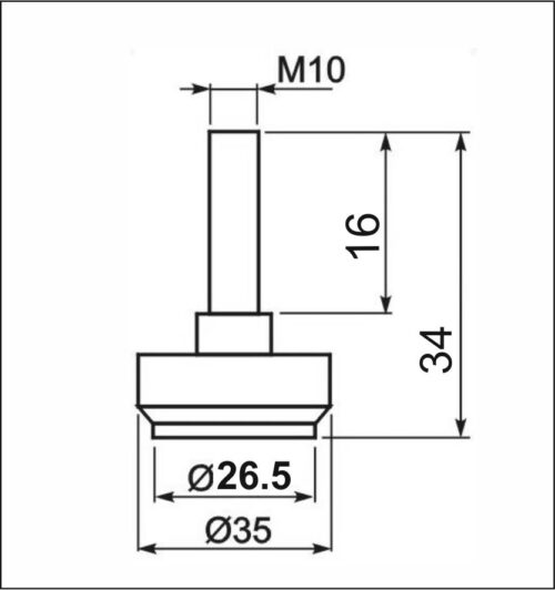 Регулятор уровня трубы d25мм (511G), хром AKS 14297