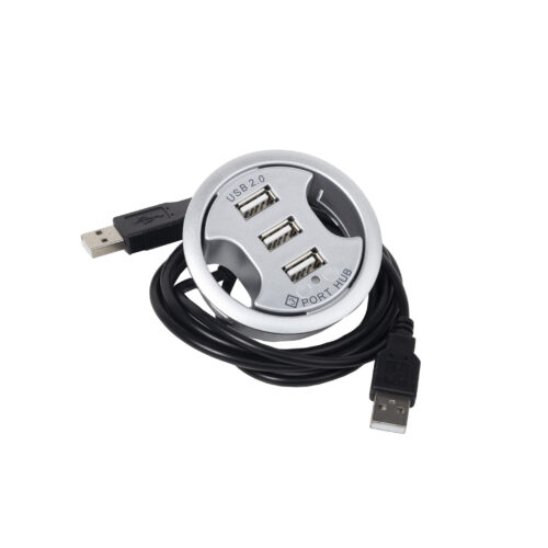 Разветвитель USB, 3 выхода, мат. хром, AKS 115380