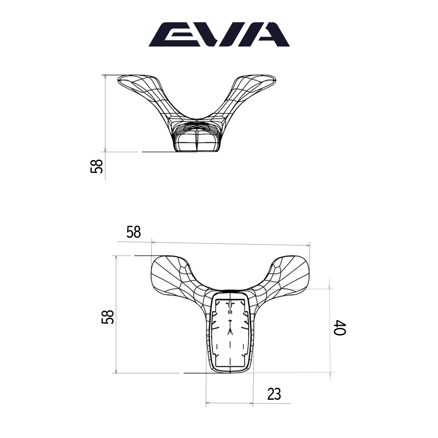 Крючок двухрожковый EVA UFO / латунь шлифованная матовая BB 4324 — изображение 2