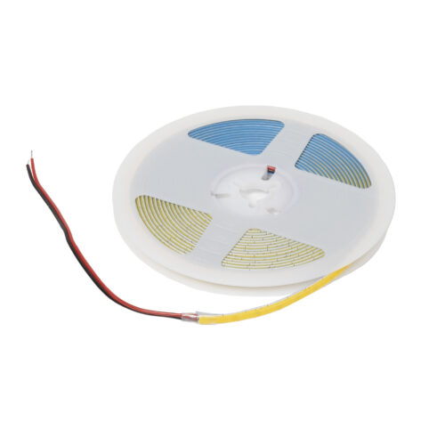 Лента светод.COB -12W/m,12V, 5мм, 400 д/м, IP20, нейтр. белый (4000K), 1000 Lm, узкая,5м, AKS 115323