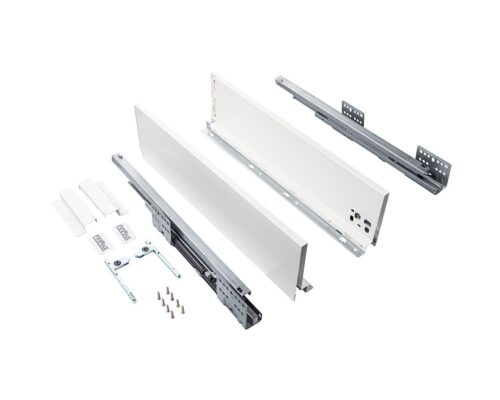Комплект ящика Firmax Smartline, длина 400 мм, высота 199 мм, с доводчиком, белый FRM0740.007/199