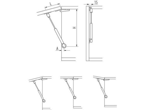 Газлифт мебельный 15 кг. GTV PD-G0150-N02 10257