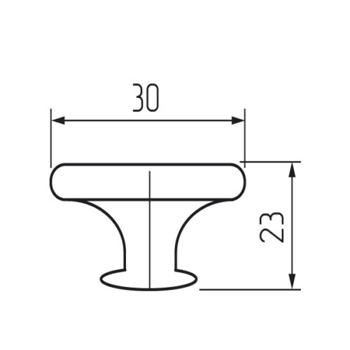 Ручка-кнопка H76, хром d=30 мм 108843