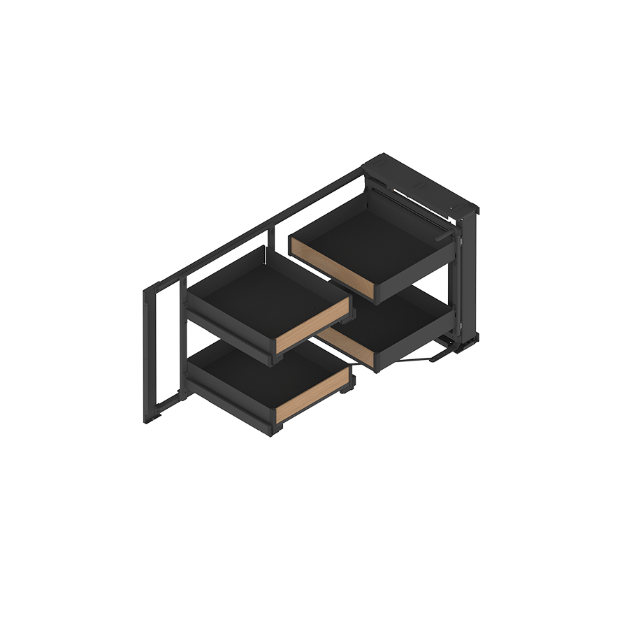 Магический угол SPACE PLUS 1100-1200 (фасад 600) универс Л/П металл черн. WE35.0067.12.C74 PURO — изображение 4