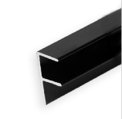 Планка для стеновой панели 600мм. угловая F 6 мм. ЧЕРНАЯ 1050