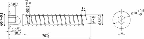 Шуруп-конфирмат 7,0*70 (уп/1,5тыс.шт) (Евровинт) AKS 103263
