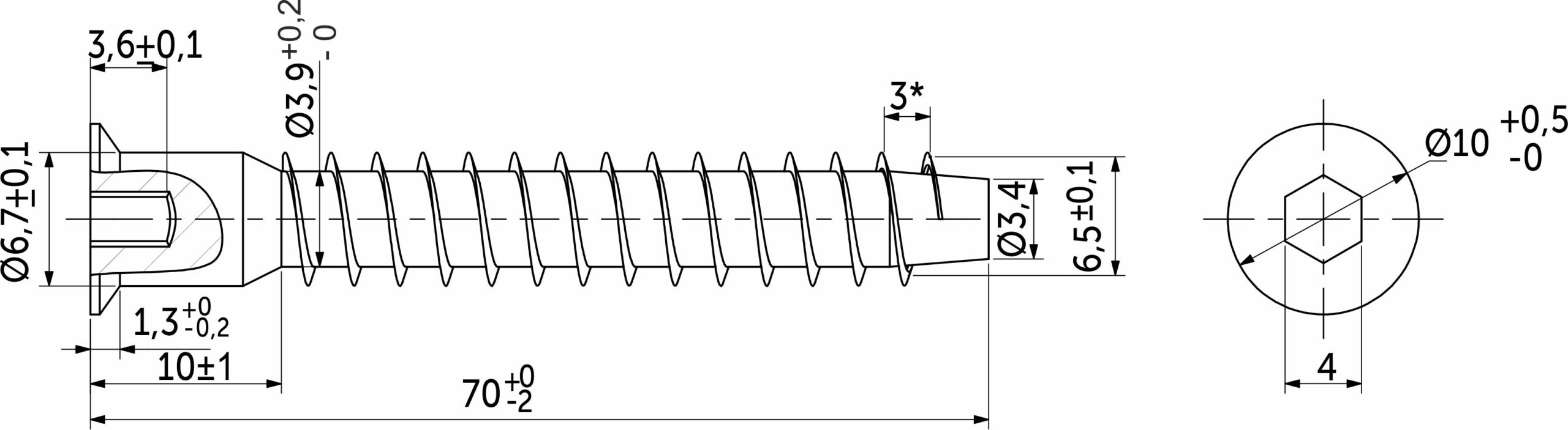 Шуруп-конфирмат 7,0*70 (уп/1,5тыс.шт) (Евровинт) AKS 103263