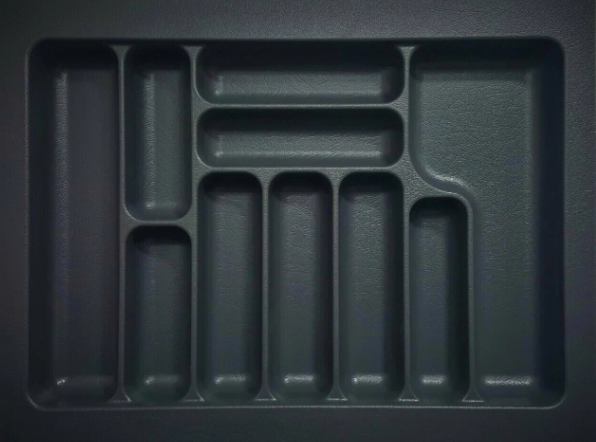 Лоток для столовых приборов Starax в базу шир. 600 (540x490x55) антрацит 0200258
