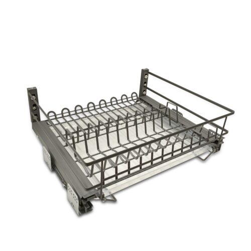 Корзина-посудосушитель выдвижная EVA Dark Side, в базу 900, плав.закрывание, графит 4160