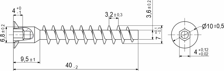Шуруп-конфирмат 7,0*40 (уп/3,5тыс.шт) AKS 53822 — изображение 2