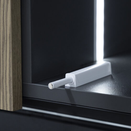 Механизм push-to-open наконечник магнитный накладной/врезной белый AKS усиленный 72255