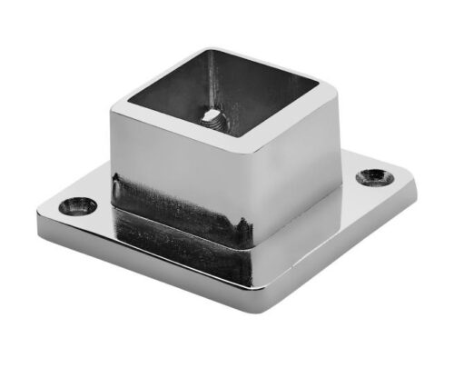 Крепление (розетка) для квадр. трубы 25*25 QUADRO, хром AKS 112448
