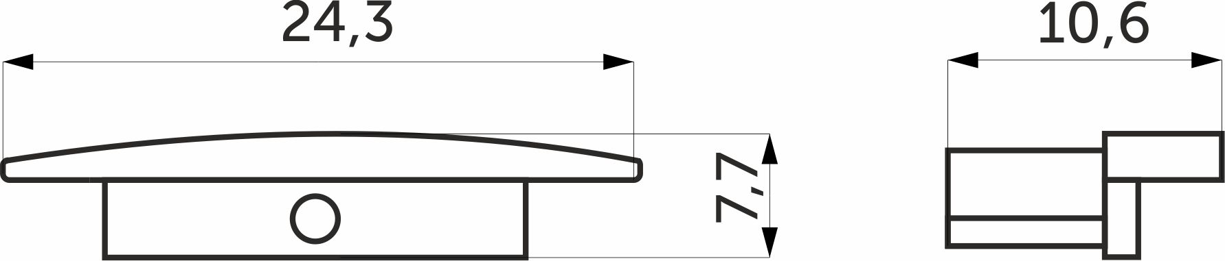 Заглушка к алюминиевому профилю LIRA-1707, цвет белый, AKS 77268 — изображение 2