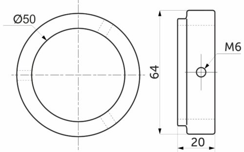 Держатель полки к трубе d50 (Z-185), хром AKS 12112