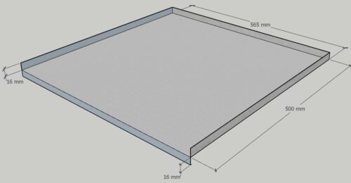 Гигиенический поддон алюм.600 (гл.500)  1076