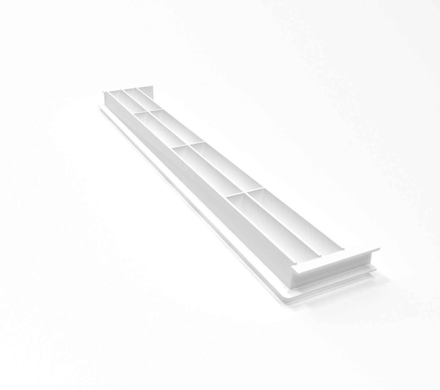 Вентиляционная решётка для цоколя белая 77351