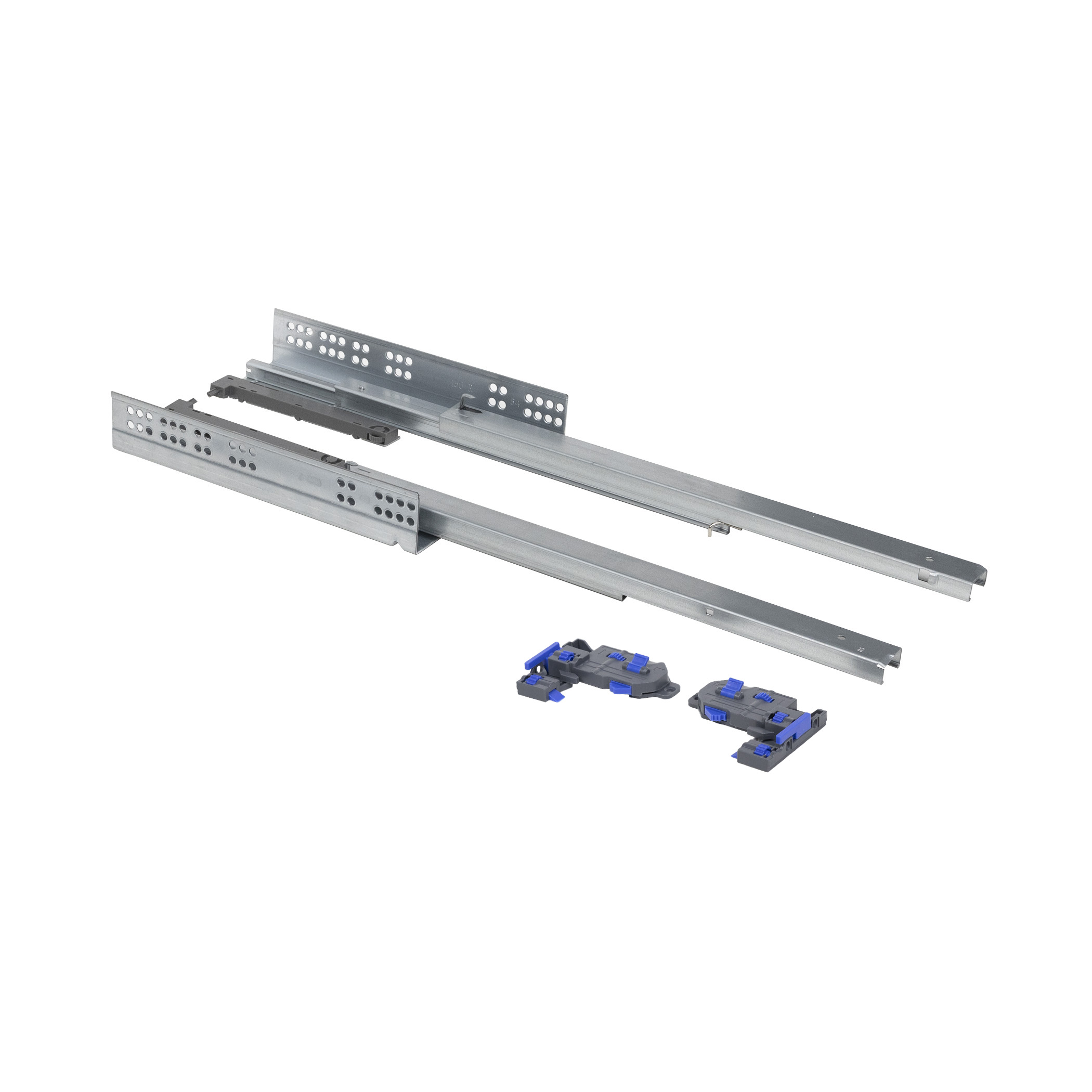 Направляющая скрытого монтажа L-500 push to open с замками PRIME by AKS 3D полное выдв 113666 — изображение 2