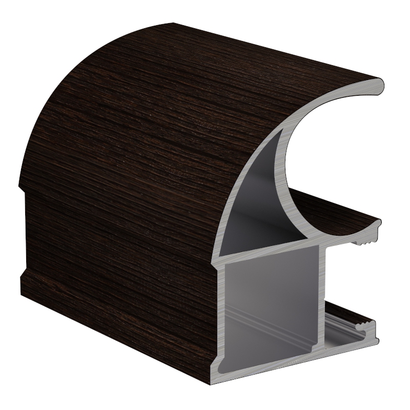 Профиль вертикальный асимметричный Лайт венге тёмный (5400) АВД-ПВАЛЛ 1396