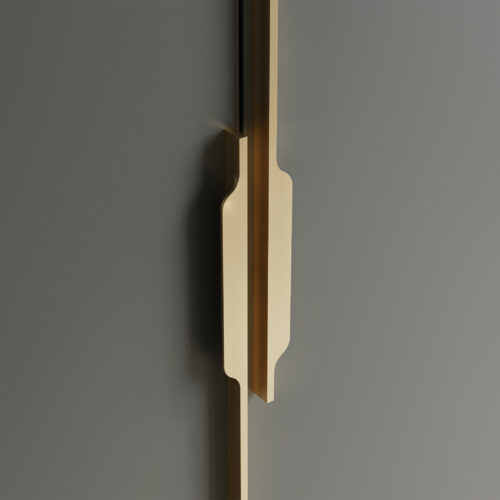 Ручка меб. скоба алюм. ANDROMEDA 1056/1200 черный матовый, AKS (левая) 111098