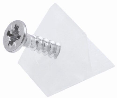 Фиксатор задней стенки ДВП с шурупом 3,5*20, прозрачный (уп/1 тыс.шт) 73122
