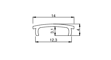 Рассеиватель для профиля L=3000 пластмассовый молочный TR19.0027.05.423 LUMINO  2109