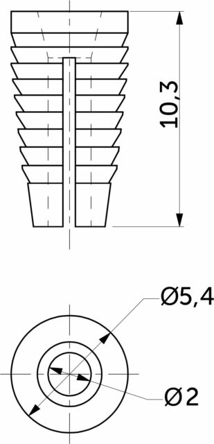 Втулка под саморез на полосе 5*10, пластик, белая (уп/1тыс.шт) AKS 114974